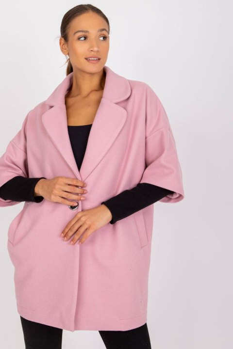 Płaszcz Damski Model CHA-PL-0409.30X Light Pink - Rue Paris Płaszcz Damski Model CHA-PL-0409.30X Light Pink - Rue Paris