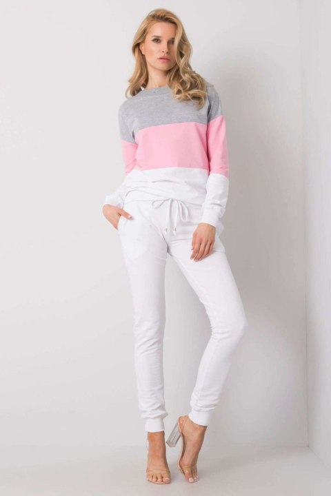 Spodnie Komplet Model RV-KMPL-5971.05 Grey/Pink - Rue Paris Spodnie Komplet Model RV-KMPL-5971.05 Grey/Pink - Rue Paris