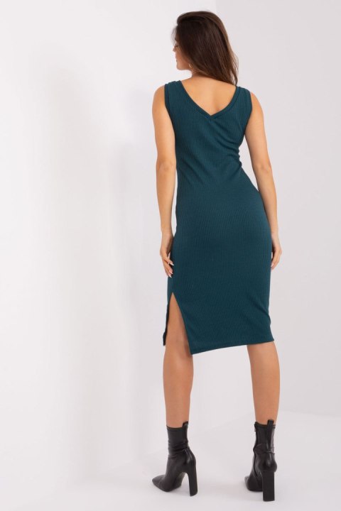 Sukienka Komplet Model WN-KMPL-679.60 Dark Green - Rue Paris Sukienka Komplet Model WN-KMPL-679.60 Dark Green - Rue Paris