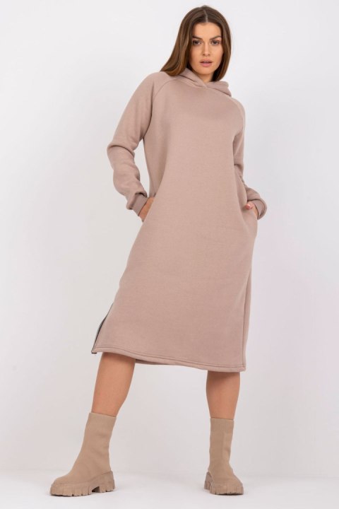 Sukienka Model RV-SK-7463.24X Beige - Rue Paris Sukienka Model RV-SK-7463.24X Beige - Rue Paris