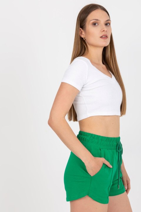 Szorty Damskie Model RV-SN-7994.15 Green - Rue Paris Szorty Damskie Model RV-SN-7994.15 Green - Rue Paris