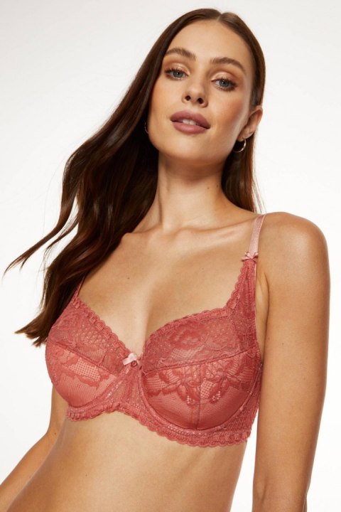Biustonosz Soft Biustonosz Semi-Soft Model Bisou B3 Miedziany - Gorteks Biustonosz Soft Biustonosz Semi-Soft Model Bisou B3 Miedziany - Gorteks
