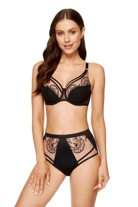 Biustonosz Soft Biustonosz Semi-Soft Model Kala B3 Black/Beige - Gorteks Biustonosz Soft Biustonosz Semi-Soft Model Kala B3 Black/Beige - Gorteks