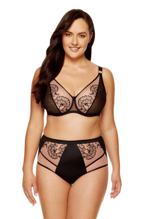 Biustonosz Soft Model Kala B2 Black/Beige - Gorteks Biustonosz Soft Model Kala B2 Black/Beige - Gorteks