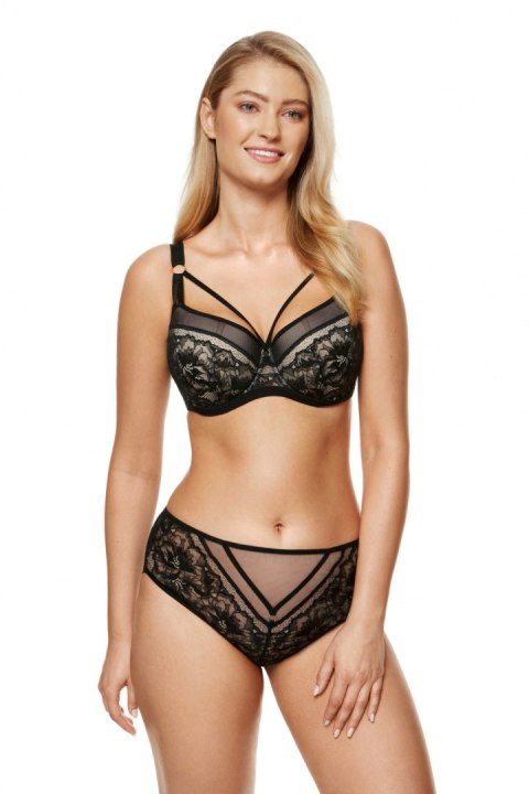 Biustonosz push up Biustonosz Usztywniany Model Gwen B4 Black - Gorteks Biustonosz push up Biustonosz Usztywniany Model Gwen B4 Black - Gorteks