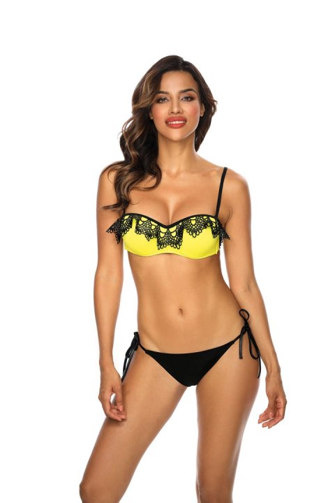 Kostium dwuczęściowy Kostium kąpielowy Model Malaga-35 kolor 031 Yellow/Black - Etna Kostium dwuczęściowy Kostium kąpielowy Model Malaga-35 kolor 031 Yellow/Black - Etna