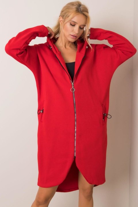 Bluza Damska Model RV-BL-4858-1.99P Red - Rue Paris Bluza Damska Model RV-BL-4858-1.99P Red - Rue Paris