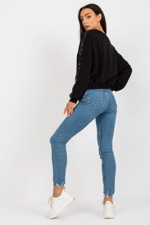 Bluza Damska Model RV-BL-8067.88 Black - Rue Paris Bluza Damska Model RV-BL-8067.88 Black - Rue Paris