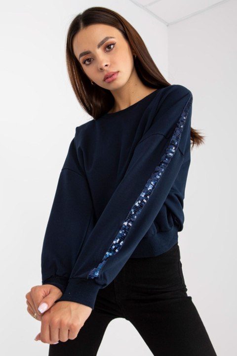 Bluza Damska Model RV-BL-8067.88 Navy - Rue Paris Bluza Damska Model RV-BL-8067.88 Navy - Rue Paris