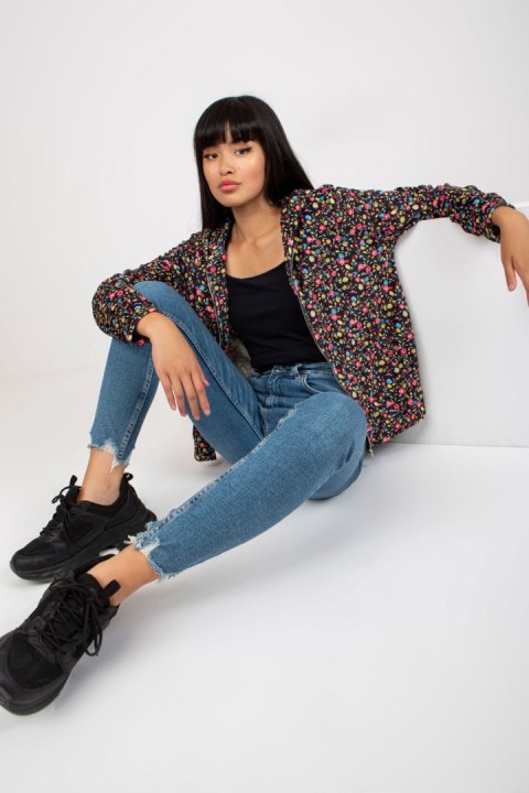 Bluza Damska Model RV-BL-8121.29 Black/Yellow - Rue Paris Bluza Damska Model RV-BL-8121.29 Black/Yellow - Rue Paris