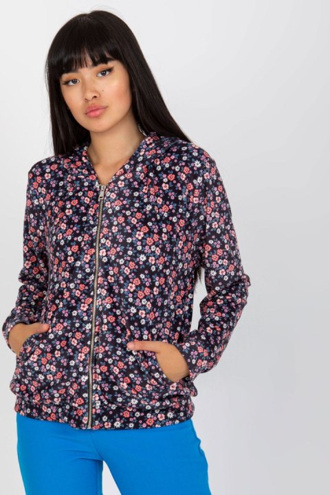 Bluza Damska Model RV-BL-8121.29 Navy - Rue Paris Bluza Damska Model RV-BL-8121.29 Navy - Rue Paris