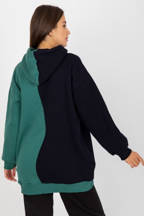 Bluza Damska Model RV-BL-8233.32X Black/Green - Rue Paris Bluza Damska Model RV-BL-8233.32X Black/Green - Rue Paris