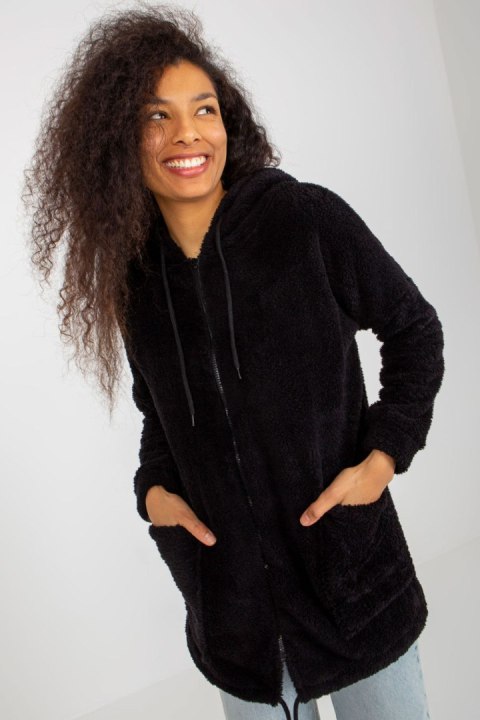 Bluza Damska Model RV-BL-8435.96P Black - Rue Paris Bluza Damska Model RV-BL-8435.96P Black - Rue Paris