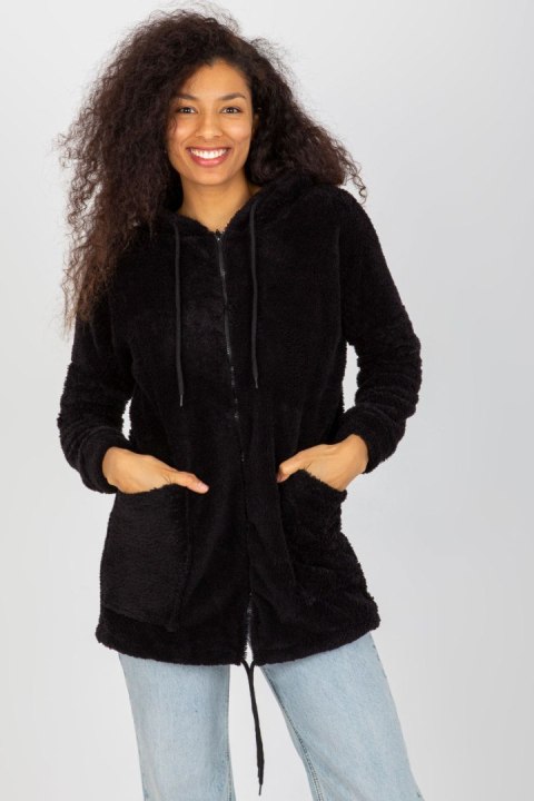 Bluza Damska Model RV-BL-8435.96P Black - Rue Paris Bluza Damska Model RV-BL-8435.96P Black - Rue Paris