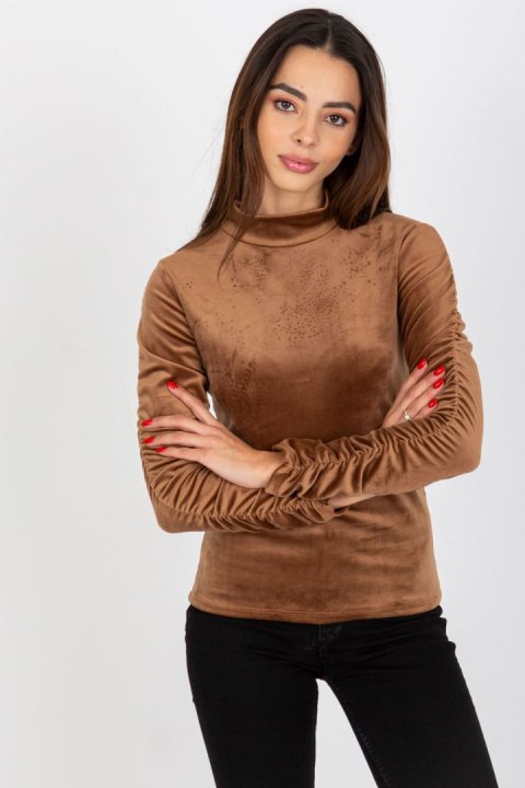 Bluzka Model RP-BZ-8181.45P Brown - Rue Paris Bluzka Model RP-BZ-8181.45P Brown - Rue Paris