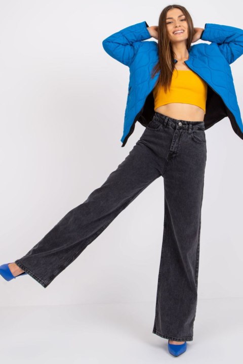 Kurtka Damska Model RV-KR-002.00P Dark Blue - Rue Paris Kurtka Damska Model RV-KR-002.00P Dark Blue - Rue Paris