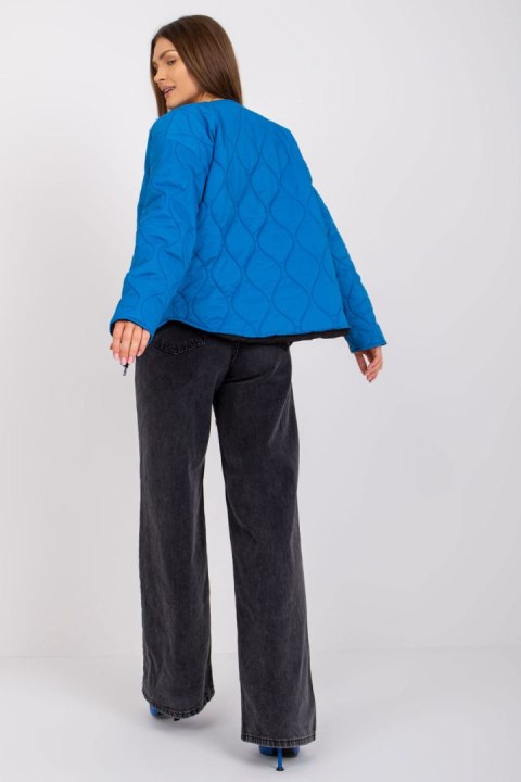 Kurtka Damska Model RV-KR-002.00P Dark Blue - Rue Paris Kurtka Damska Model RV-KR-002.00P Dark Blue - Rue Paris