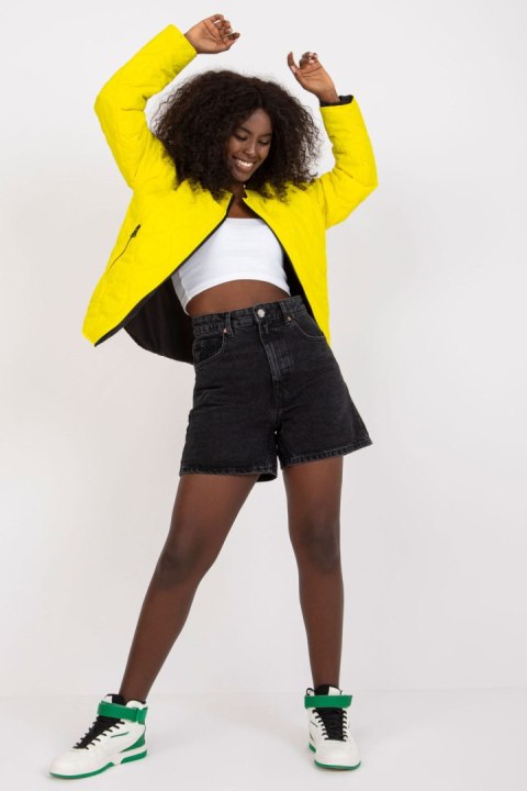 Kurtka Damska Model RV-KR-002.00P Yellow - Rue Paris Kurtka Damska Model RV-KR-002.00P Yellow - Rue Paris
