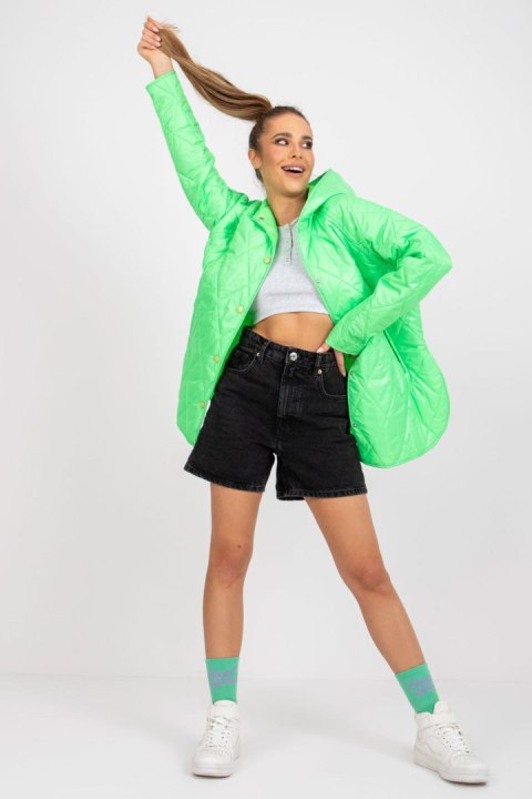 Kurtka Damska Model RV-KR-004.95P Fluo Green - Rue Paris Kurtka Damska Model RV-KR-004.95P Fluo Green - Rue Paris