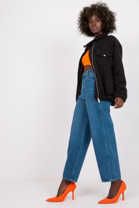 Kurtka Damska Model RV-KR-007.95P Black - Rue Paris Kurtka Damska Model RV-KR-007.95P Black - Rue Paris