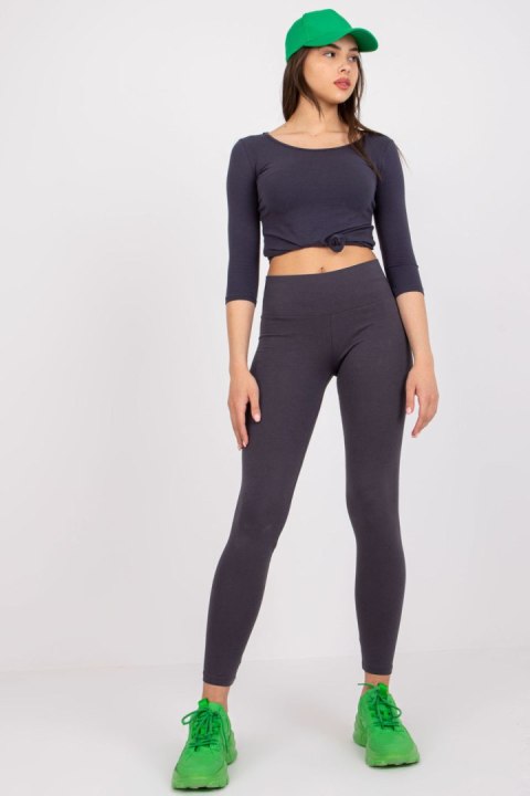 Legginsy Model LA-LG-T-13.66 Grafit - Rue Paris Legginsy Model LA-LG-T-13.66 Grafit - Rue Paris