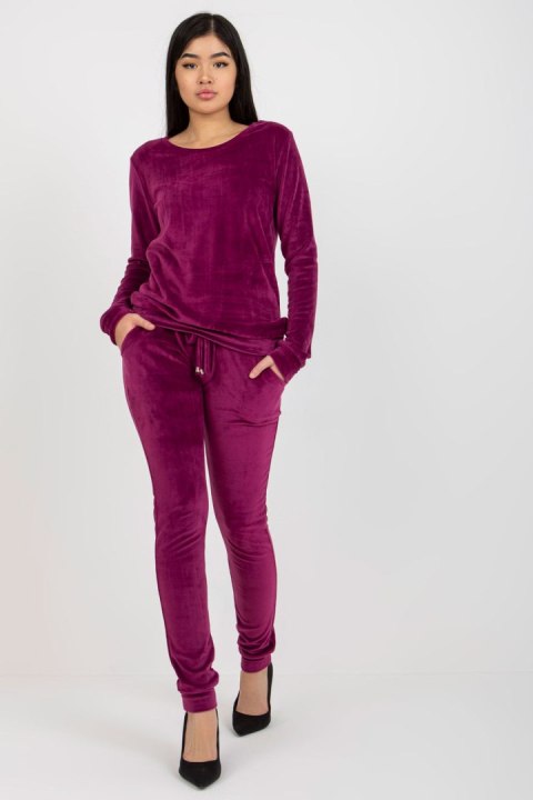 Spodnie Komplet Model RV-KMPL-6083.05 Violet - Rue Paris Spodnie Komplet Model RV-KMPL-6083.05 Violet - Rue Paris