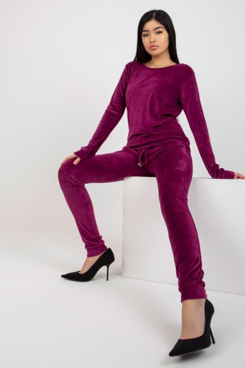 Spodnie Komplet Model RV-KMPL-6083.05 Violet - Rue Paris Spodnie Komplet Model RV-KMPL-6083.05 Violet - Rue Paris
