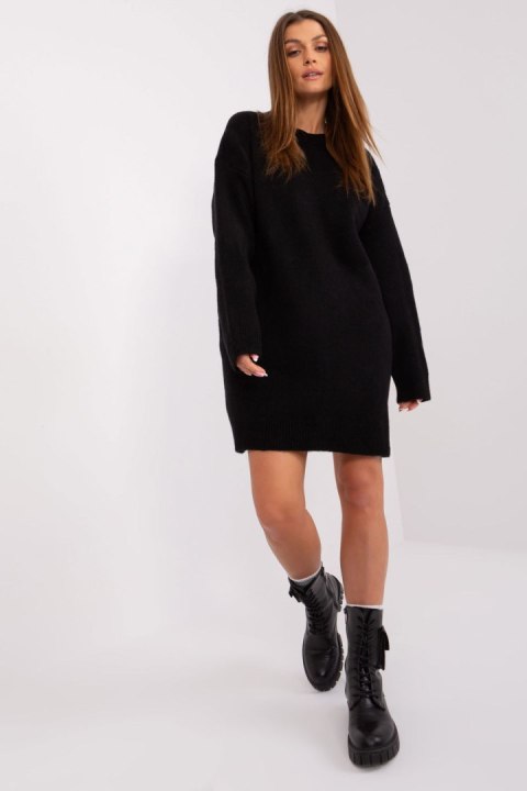 Sukienka Model LC-SK-0568.01P Black - Rue Paris Sukienka Model LC-SK-0568.01P Black - Rue Paris