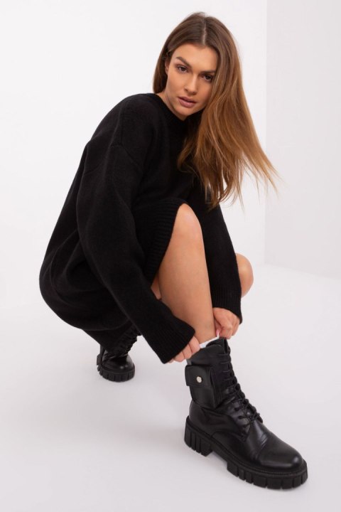 Sukienka Model LC-SK-0568.01P Black - Rue Paris Sukienka Model LC-SK-0568.01P Black - Rue Paris