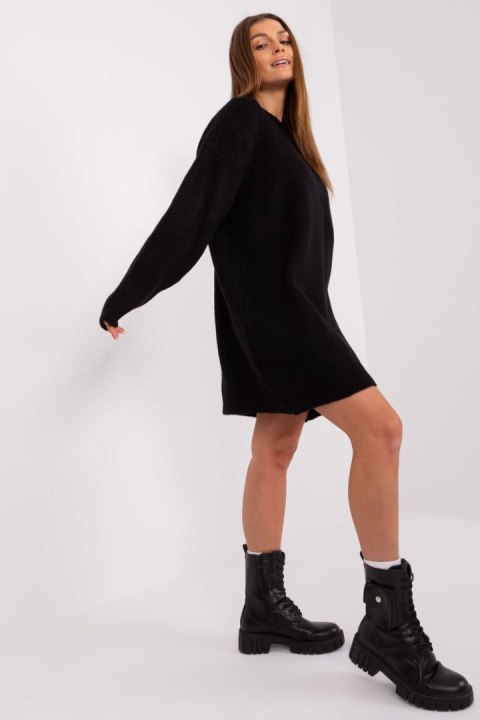 Sukienka Model LC-SK-0568.01P Black - Rue Paris Sukienka Model LC-SK-0568.01P Black - Rue Paris