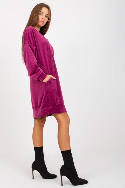 Sukienka Model RP-TU-8189.95 Violet - Rue Paris Sukienka Model RP-TU-8189.95 Violet - Rue Paris
