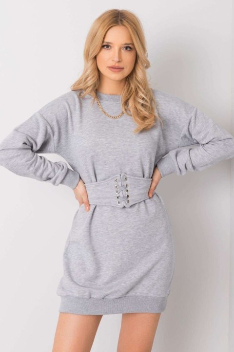 Sukienka Model RV-SK-6179.09 Grey - Rue Paris Sukienka Model RV-SK-6179.09 Grey - Rue Paris