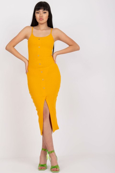 Sukienka Model RV-SK-7836.58P Light Orange - Rue Paris Sukienka Model RV-SK-7836.58P Light Orange - Rue Paris