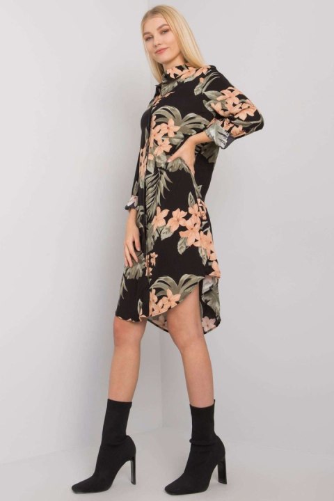 Sukienka Model TO-KS-1120-9.26 Black/Green - Rue Paris Sukienka Model TO-KS-1120-9.26 Black/Green - Rue Paris