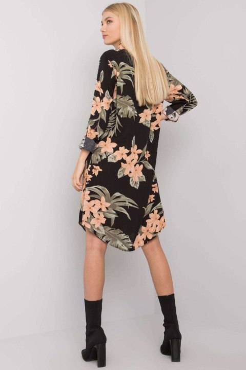 Sukienka Model TO-KS-1120-9.26 Black/Green - Rue Paris Sukienka Model TO-KS-1120-9.26 Black/Green - Rue Paris