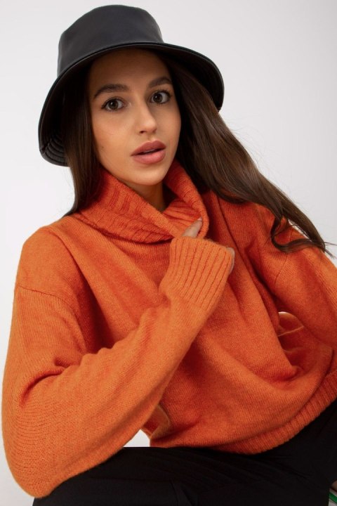 Sweter Damski Model LC-SW-0331.89P Dark Orange - Rue Paris Sweter Damski Model LC-SW-0331.89P Dark Orange - Rue Paris