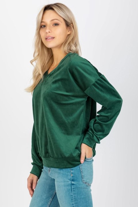 Bluza Damska Model RP-BZ-8188.06X Dark Green - Rue Paris Bluza Damska Model RP-BZ-8188.06X Dark Green - Rue Paris