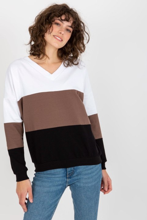 Bluza Damska Model RV-BL-8328.72 White/Black - Rue Paris Bluza Damska Model RV-BL-8328.72 White/Black - Rue Paris