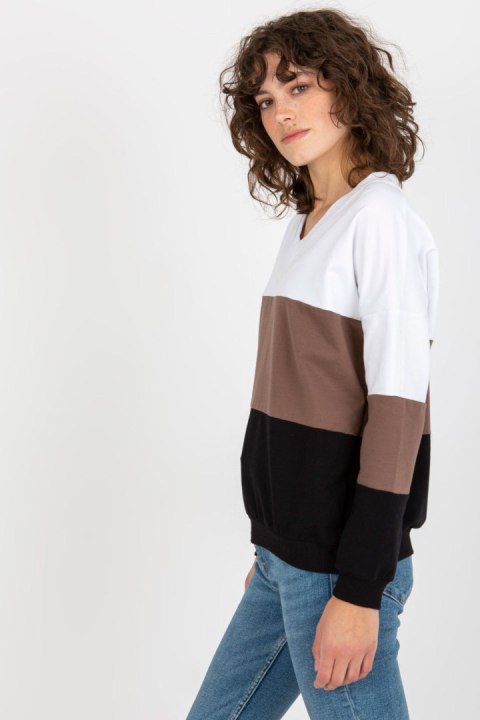 Bluza Damska Model RV-BL-8328.72 White/Black - Rue Paris Bluza Damska Model RV-BL-8328.72 White/Black - Rue Paris
