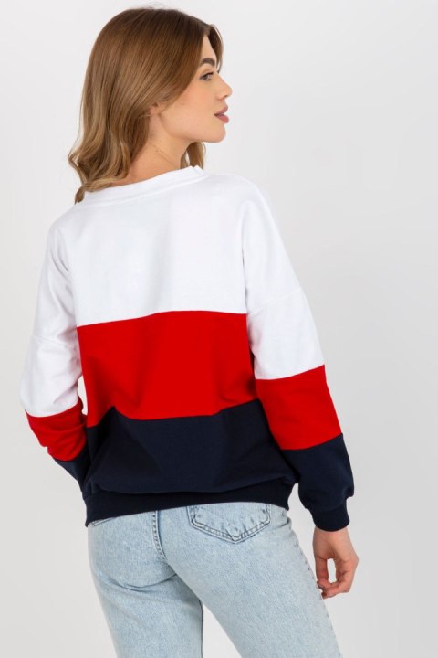 Bluza Damska Model RV-BL-8328.86P White/Navy - Rue Paris Bluza Damska Model RV-BL-8328.86P White/Navy - Rue Paris