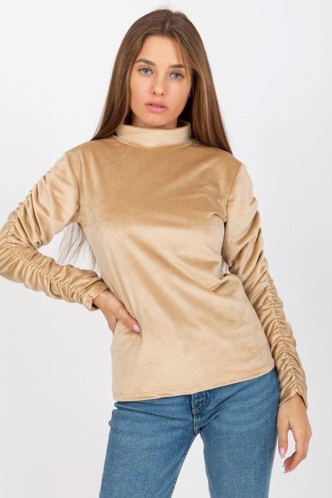 Bluzka Model RP-BZ-8181.61P Beige - Rue Paris Bluzka Model RP-BZ-8181.61P Beige - Rue Paris