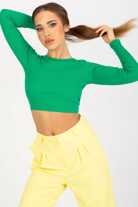 Bluzka Model RV-BZ-8010.82 Green - Rue Paris Bluzka Model RV-BZ-8010.82 Green - Rue Paris