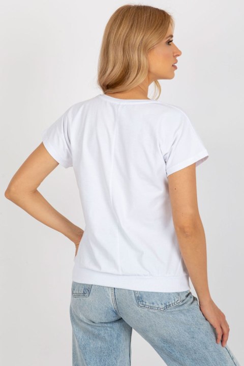 Bluzka Model RV-BZ-8917.12 White - Rue Paris Bluzka Model RV-BZ-8917.12 White - Rue Paris