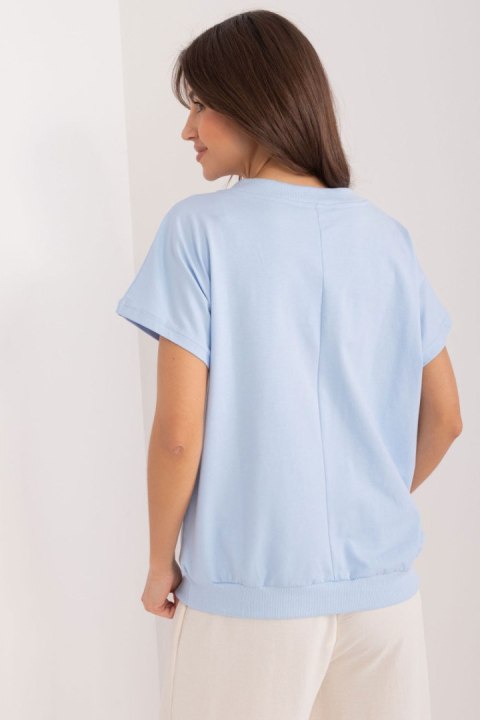 Bluzka Model RV-BZ-9626.28 Light Blue - Rue Paris Bluzka Model RV-BZ-9626.28 Light Blue - Rue Paris