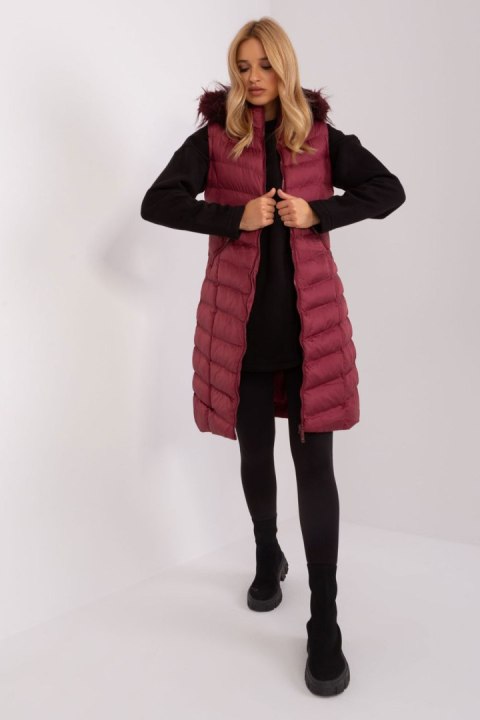 Kamizelka Model RV-KZ-008.00P Bordo - Rue Paris Kamizelka Model RV-KZ-008.00P Bordo - Rue Paris