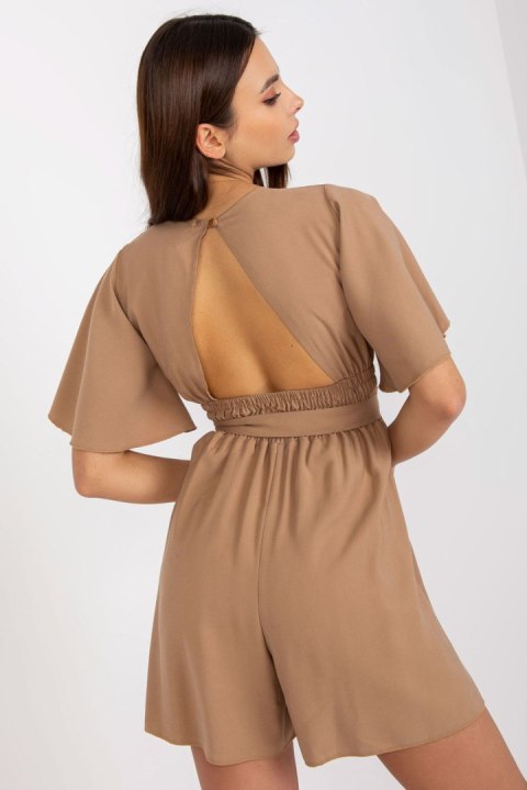 Kombinezon Model CHA-KO-0486.17 Dark Beige - Rue Paris Kombinezon Model CHA-KO-0486.17 Dark Beige - Rue Paris