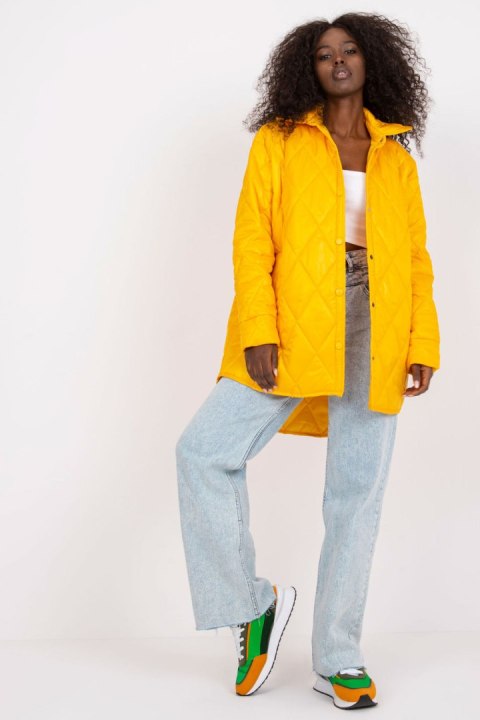 Kurtka Damska Model RV-KR-003.00P Dark Yellow - Rue Paris Kurtka Damska Model RV-KR-003.00P Dark Yellow - Rue Paris