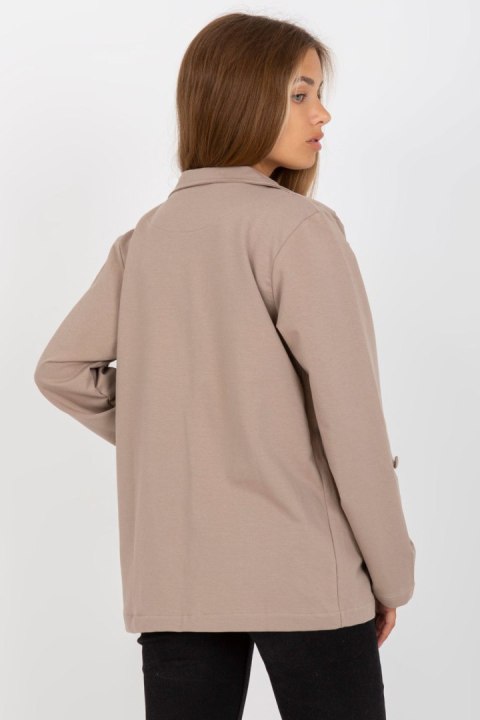 Marynarka Model RV-MA-8071.19P Dark Beige - Rue Paris Marynarka Model RV-MA-8071.19P Dark Beige - Rue Paris