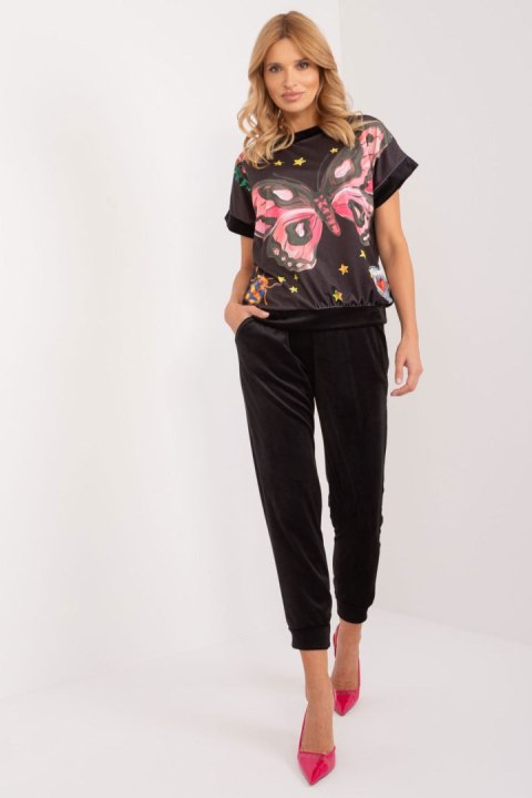 Spodnie Komplet Model DHJ-KMPL-8899.00X Black - Rue Paris Spodnie Komplet Model DHJ-KMPL-8899.00X Black - Rue Paris