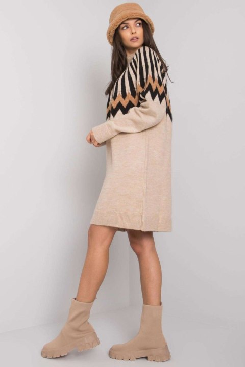 Sukienka Model LC-SK-0098.37X Beige - Rue Paris Sukienka Model LC-SK-0098.37X Beige - Rue Paris